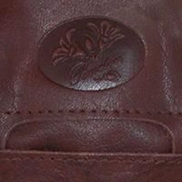 Buxton Women's Leather Framed Cigarette Case Wallet with Floral Emboss - Picture 2 of 2